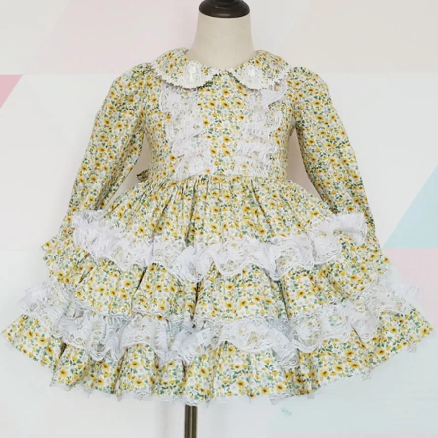 Baby Girl autumn Vintage Spanish lolita floral Princess ball Gown Dress for kids Easter Birthday Party dress
Baby Girl autumn Vintage Spanish lolita floral Princess ball Gown Dress for kids Easter Birthday Party dress