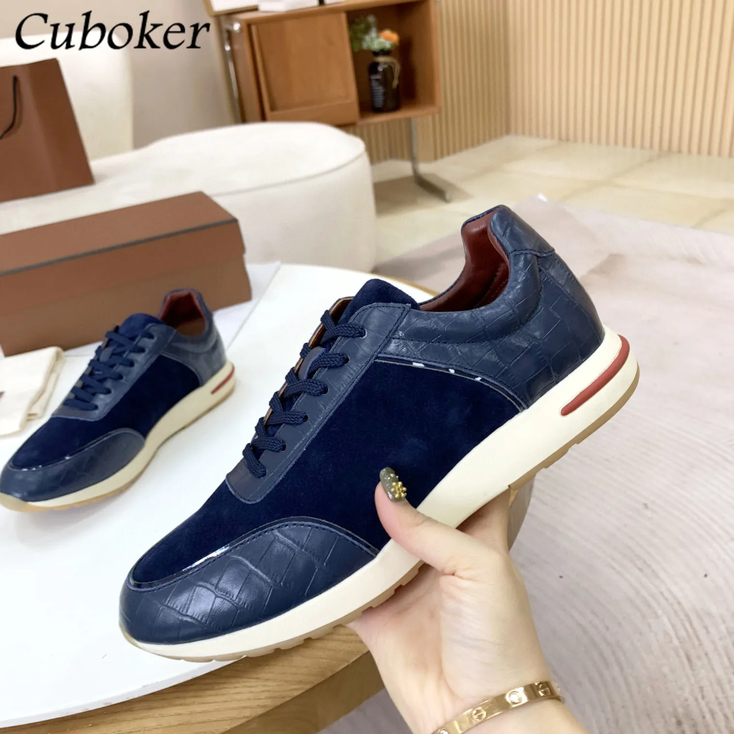 Brand Designer Men Sneakers Round Toe Lace Up Patchwork Non-Slip Male Loafers Spring Autumn Outside Walking Flat Shoes Men
Brand Designer Men Sneakers Round Toe Lace Up Patchwork Non-Slip Male Loafers Spring Autumn Outside Walking Flat Shoes Men