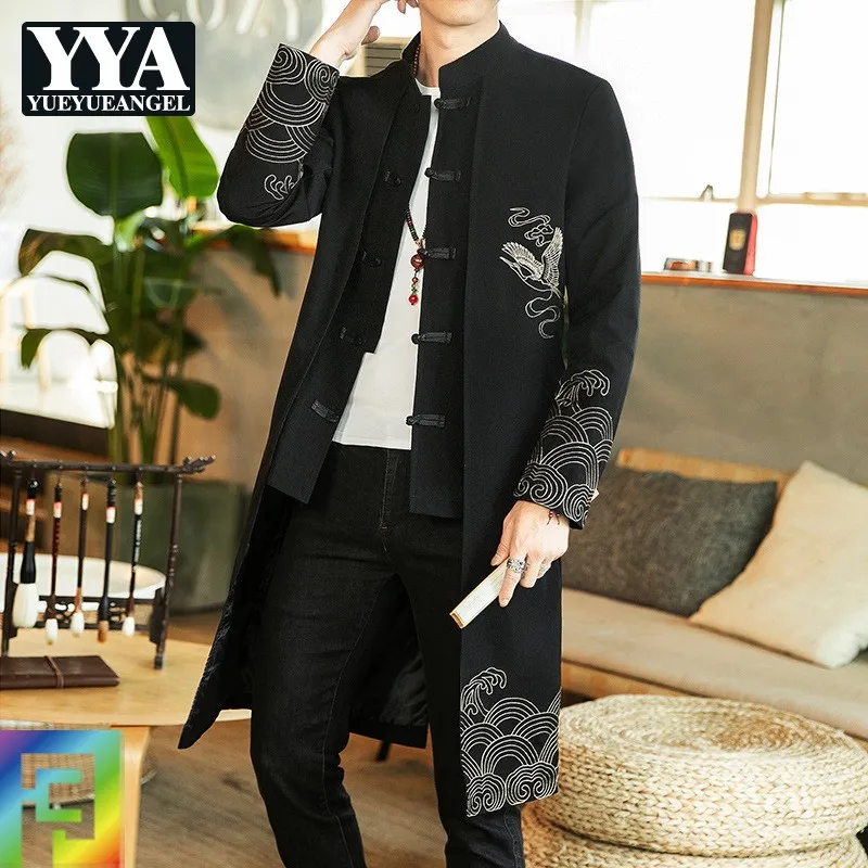 Vintage Men Long Trench Coat Embroidery Tang Suit Coat Slim Fit Sobretudo Stand Collar Retro 5XL Male Windreaker Coats
Vintage Men Long Trench Coat Embroidery Tang Suit Coat Slim Fit Sobretudo Stand Collar Retro 5XL Male Windreaker Coats