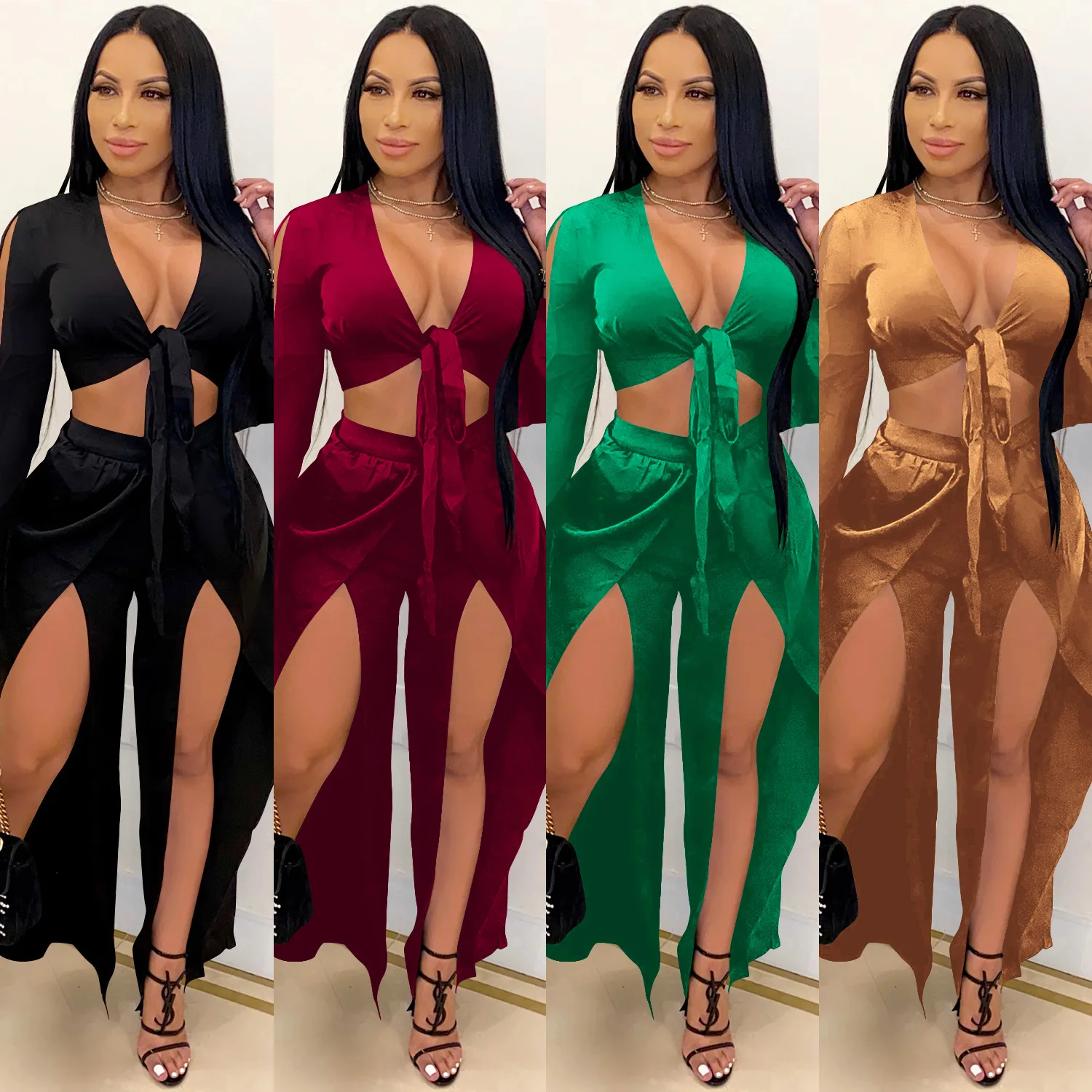 2021Winter Women Skirt Two Piece Set Solid Color Split Out Shirt And Long Dress Party Night Clubwear Clothes For Women Tracksuit
2021Winter Women Skirt Two Piece Set Solid Color Split Out Shirt And Long Dress Party Night Clubwear Clothes For Women Tracksuit