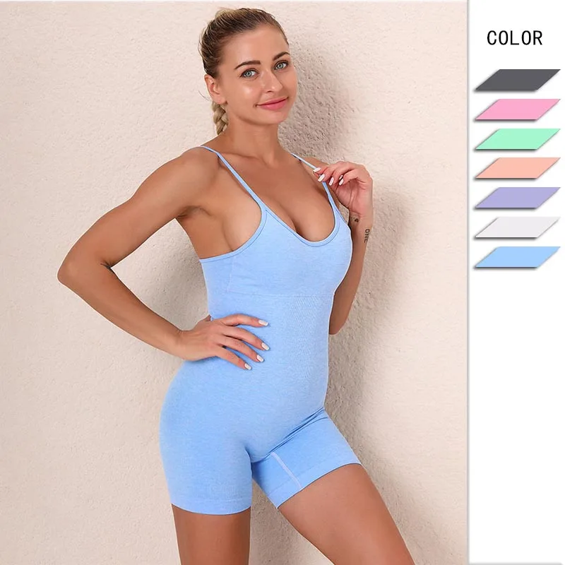 Women Seamless Sling Sport Jumpsuit One Piece Bodysuit Women Sexy Sleeveless Gym Suit Wear Fitness Workout Active Jumpsuit
Women Seamless Sling Sport Jumpsuit One Piece Bodysuit Women Sexy Sleeveless Gym Suit Wear Fitness Workout Active Jumpsuit