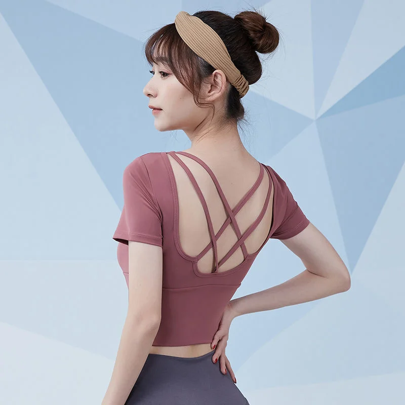 Fitness Sports Bra Yoga Clothes Women's Summer Outdoor Running Training T-shirt Tights Sujetador Mujer
Fitness Sports Bra Yoga Clothes Women's Summer Outdoor Running Training T-shirt Tights Sujetador Mujer