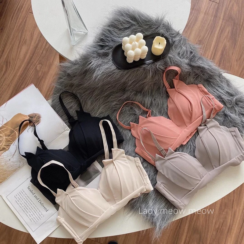 Japan Korean Style Girls Sweet Sexy Push Up Underwear Set Women Comfortable Ice Silk Panties Wire Free Bra And Brief Sets
Japan Korean Style Girls Sweet Sexy Push Up Underwear Set Women Comfortable Ice Silk Panties Wire Free Bra And Brief Sets