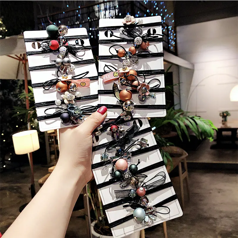 6pcs/Set Women Elegant Flower Ball Crystal Elastic Hair Bands Scrunchie Tie Gum Rope Sweet Rubber Bands Fashion Hair Accessories
6pcs/Set Women Elegant Flower Ball Crystal Elastic Hair Bands Scrunchie Tie Gum Rope Sweet Rubber Bands Fashion Hair Accessories