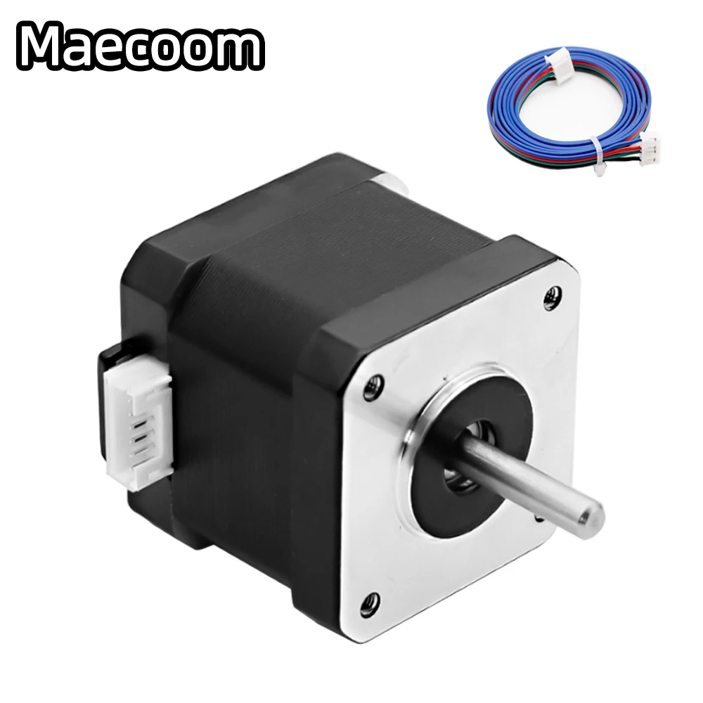 Шаговый электродвигатель Maecoom Nema 17, 40 мм 42 мм 42bygh 42N.cm (59,5 унций), 4 свинцовых шагового двигателя для печати 3D принтера XYZ
Шаговый электродвигатель Maecoom Nema 17, 40 мм 42 мм 42bygh 42N.cm (59,5 унций), 4 свинцовых шагового двигателя для печати 3D принтера XYZ