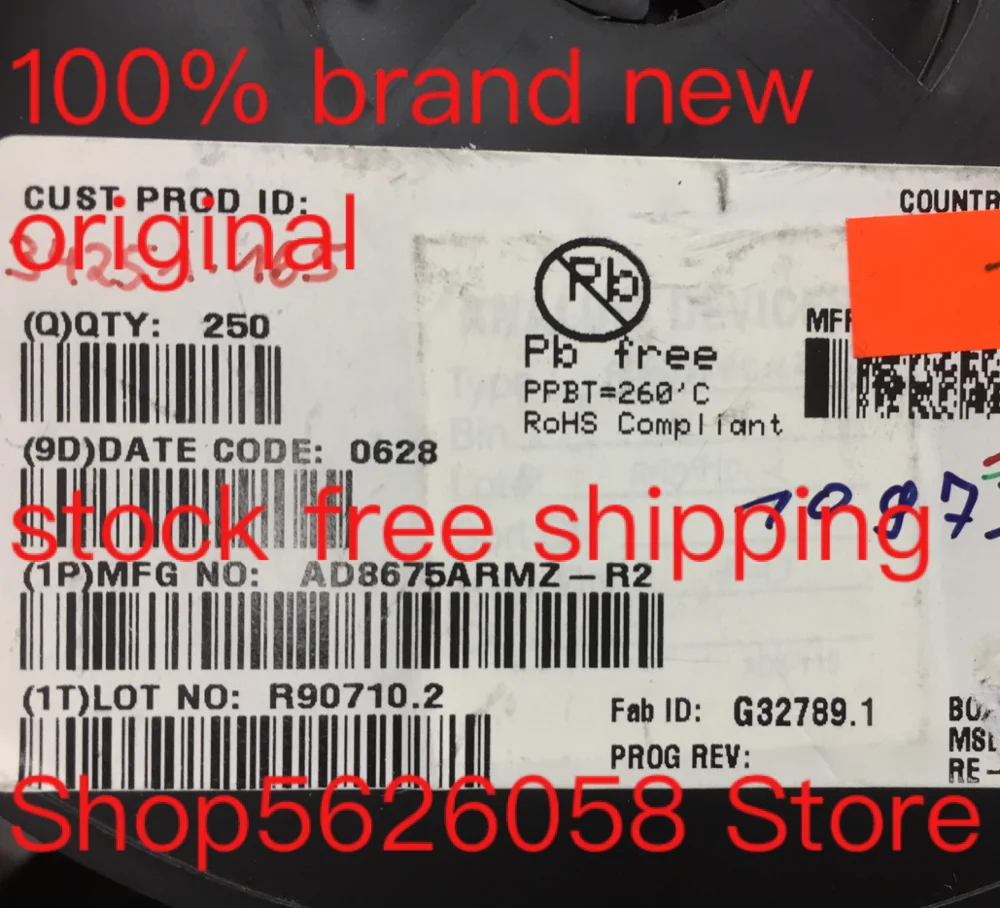 1 шт./лот AD8675ARMZ AD8675ARMZ-R2 SMD 100% новый оригинальный Бесплатная доставка
1 шт./лот AD8675ARMZ AD8675ARMZ-R2 SMD 100% новый оригинальный Бесплатная доставка