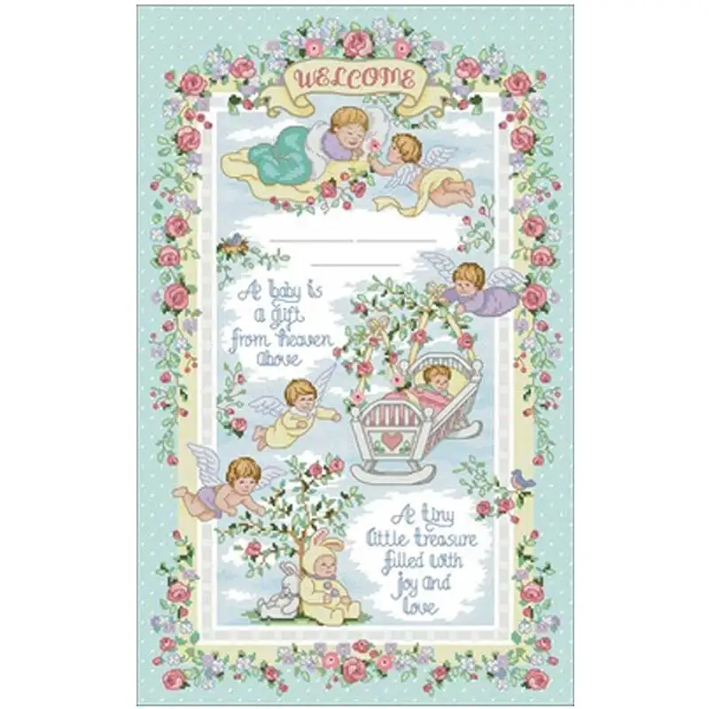 Little angel birth certificate patterns Counted Cross Stitch 11 14 18CT DIY Chinese Cross Stitch Kits Embroidery Needlework Sets
Little angel birth certificate patterns Counted Cross Stitch 11 14 18CT DIY Chinese Cross Stitch Kits Embroidery Needlework Sets