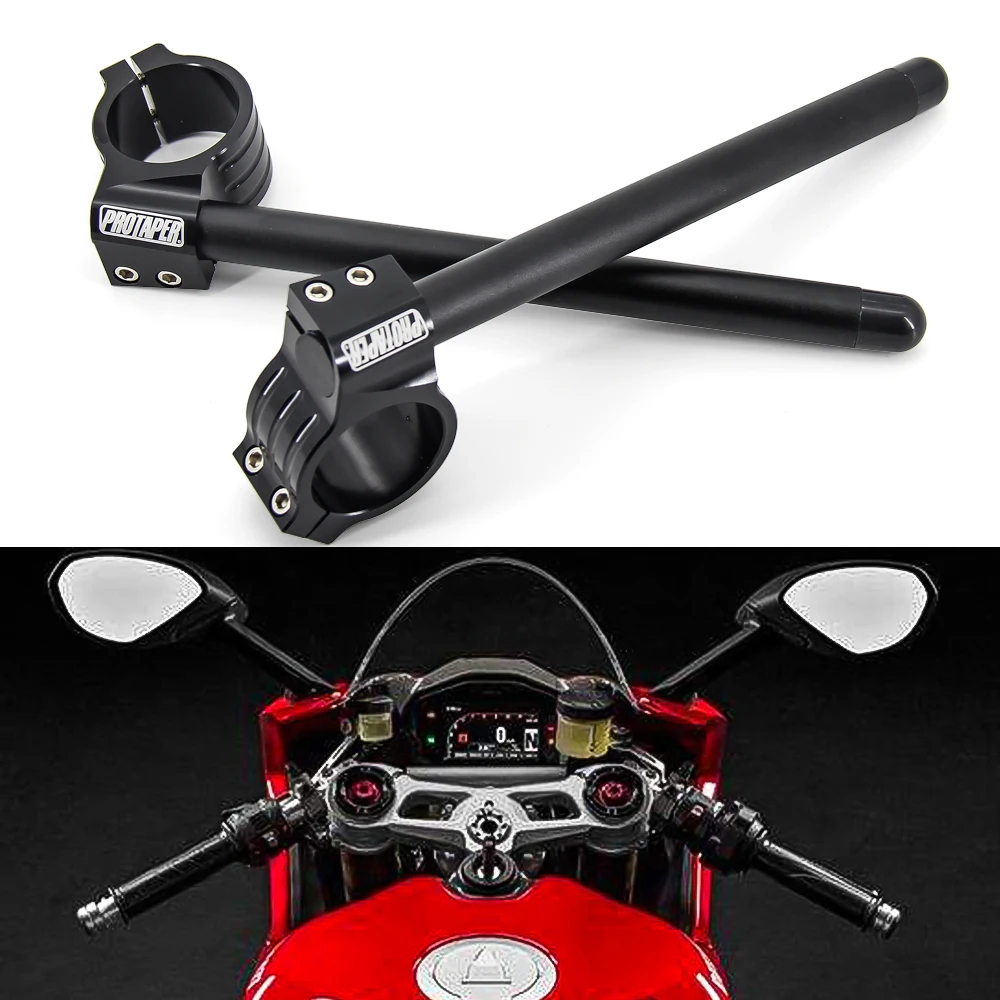 Motorcycle 7/8" 22MM Clip On Adjustable Handlebar Fork Clamp For Ducati 899 959 1199 1299 CNC
Motorcycle 7/8" 22MM Clip On Adjustable Handlebar Fork Clamp For Ducati 899 959 1199 1299 CNC