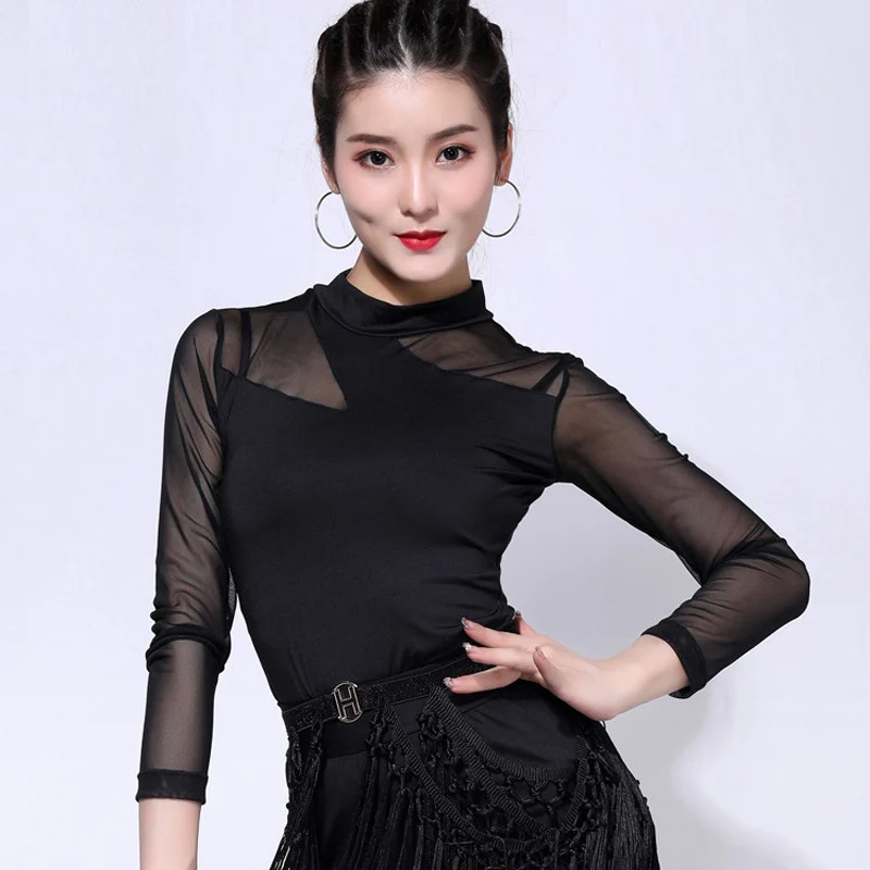 New Arrival Women Ballroom Latin Dance Tops Sexy Irregular Mesh Long Sleeve Samba Top Female Practice Stage Dancing Wear DL5495
New Arrival Women Ballroom Latin Dance Tops Sexy Irregular Mesh Long Sleeve Samba Top Female Practice Stage Dancing Wear DL5495