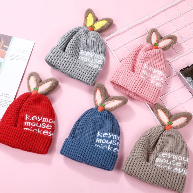 Baby Hat Solid Color Boy Girl Cartoon Rabbit Ears Winter Kids Knitted Hats Children Warm Beanies Child Caps For Babies
Baby Hat Solid Color Boy Girl Cartoon Rabbit Ears Winter Kids Knitted Hats Children Warm Beanies Child Caps For Babies