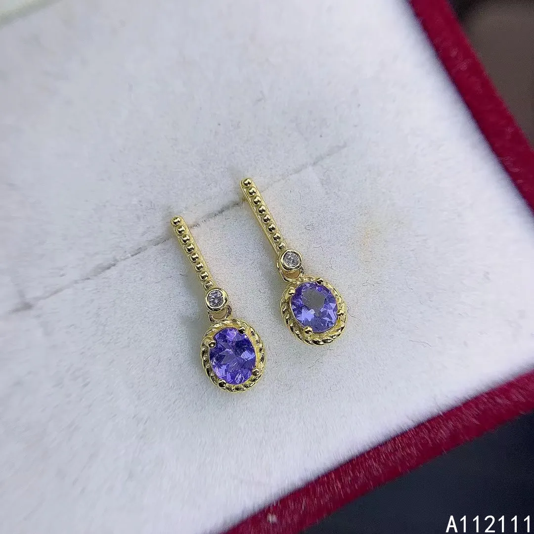 Fine Jewelry 925 Sterling Silver Inset With Natural Gem Women's Popular Fashion Oval Tanzanite Earrings Ear Stud Support Detecti
Fine Jewelry 925 Sterling Silver Inset With Natural Gem Women's Popular Fashion Oval Tanzanite Earrings Ear Stud Support Detecti