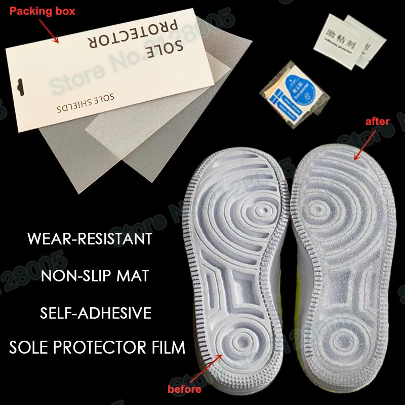 Shoes Sole Protector Film Wear-resistant Non-slip Mat Self-Adhesive Sole Protector Sneaker Sticker
Shoes Sole Protector Film Wear-resistant Non-slip Mat Self-Adhesive Sole Protector Sneaker Sticker