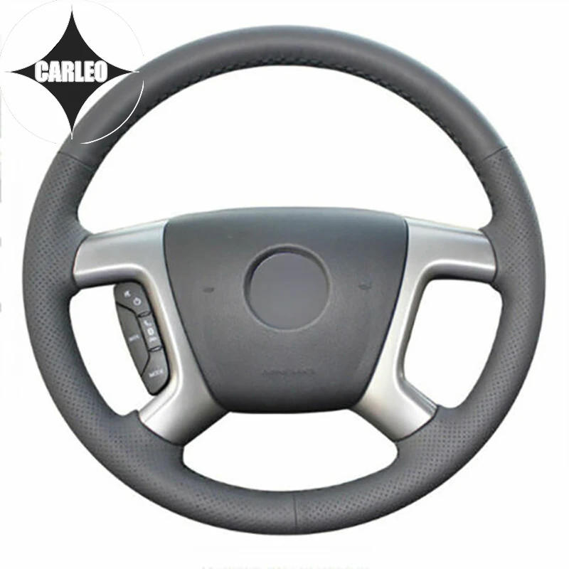 DIY Car Steering Wheel Cover for Chevy Captiva GMC Genuine Black Leather Custom Hand Stitching Holder Top Layer Wrap
DIY Car Steering Wheel Cover for Chevy Captiva GMC Genuine Black Leather Custom Hand Stitching Holder Top Layer Wrap