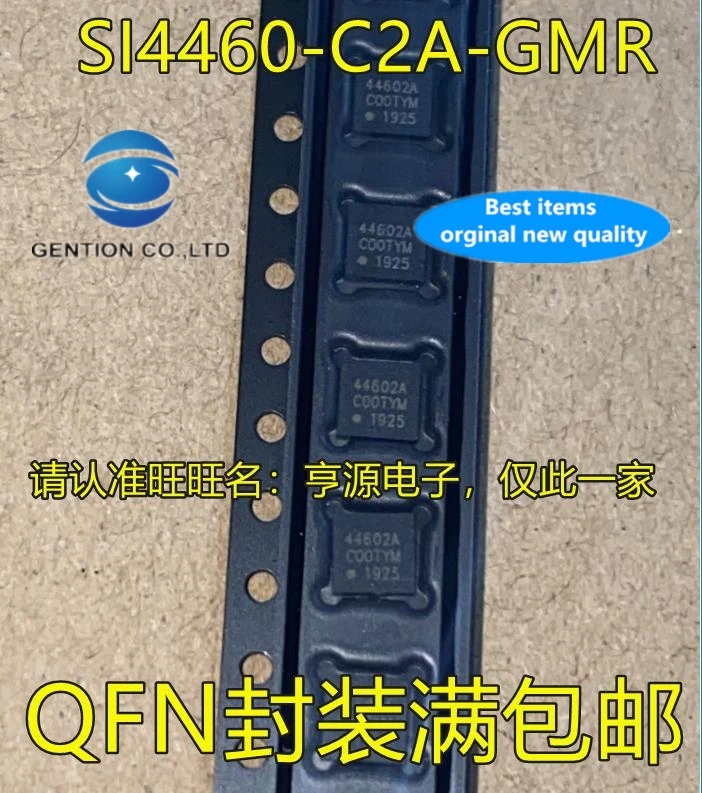 Новая и оригинальная трафаретная печать, 5 шт., SI4460-C2A-GMR QFN, 44602A, чип трансивера, в наличии, 100%
Новая и оригинальная трафаретная печать, 5 шт., SI4460-C2A-GMR QFN, 44602A, чип трансивера, в наличии, 100%