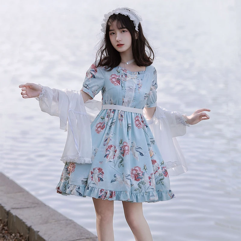 Princess tea party sweet lolita dress vintage lace bowknot cute printing victorian dress kawaii girl gothic lolita op loli cos
Princess tea party sweet lolita dress vintage lace bowknot cute printing victorian dress kawaii girl gothic lolita op loli cos