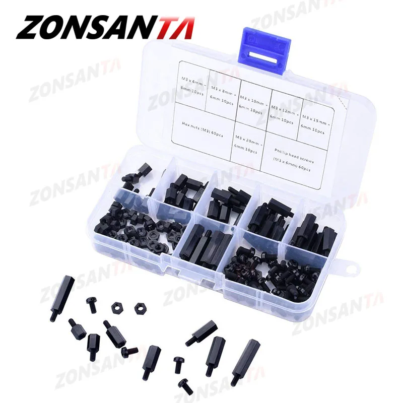 ZONSANTA 180 шт M3 черный белый мужской шестигранный нейлоновый разделительный столбец PCB противостояние фиксированная круглая головка нейлонов...
ZONSANTA 180 шт M3 черный белый мужской шестигранный нейлоновый разделительный столбец PCB противостояние фиксированная круглая головка нейлонов...