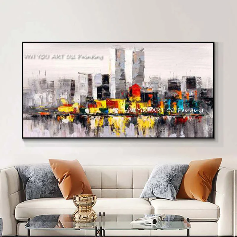 100% Handmade City View Abstract Oil Painting Modern Art Picture For Living Room Modern High Quality Cuadros Canvas Art
100% Handmade City View Abstract Oil Painting Modern Art Picture For Living Room Modern High Quality Cuadros Canvas Art