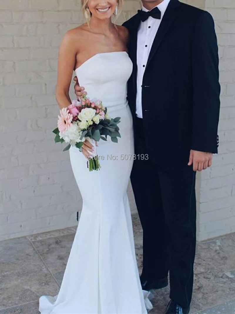 9101 white simple strapless mermaid/trumpet floor-length spandex long wedding dresses/formal gowns hot sale fashion zipper back
9101 white simple strapless mermaid/trumpet floor-length spandex long wedding dresses/formal gowns hot sale fashion zipper back
