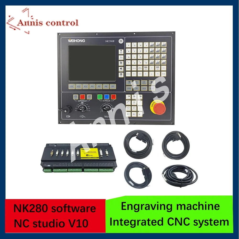 CNC Engraving Machine Controller 3-Axis 4-Axis Linkage Integrated Control Card NK280 Software NC Studio V10 CNC Engraving Machin
CNC Engraving Machine Controller 3-Axis 4-Axis Linkage Integrated Control Card NK280 Software NC Studio V10 CNC Engraving Machin