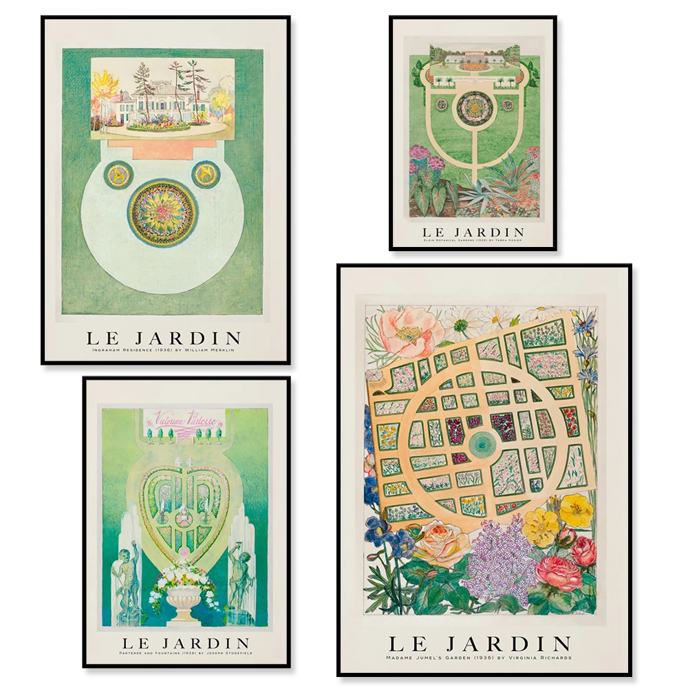 THE GARDEN Madame Parterre Et Fontaines-Elgin Garden-Botanical Art Exhibition Retro poster, green decorative garden
THE GARDEN Madame Parterre Et Fontaines-Elgin Garden-Botanical Art Exhibition Retro poster, green decorative garden