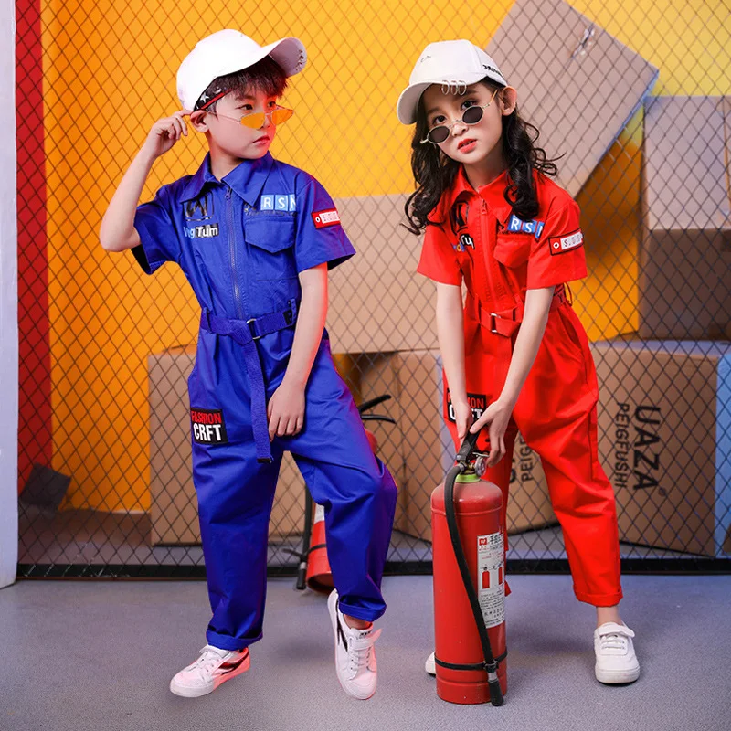 Kids Costume for Dancing Children Hip Hop Clothing Girls Boys Red Blue Loose Overalls Jumpsuit Stage Jazz Street Dance Wear
Kids Costume for Dancing Children Hip Hop Clothing Girls Boys Red Blue Loose Overalls Jumpsuit Stage Jazz Street Dance Wear