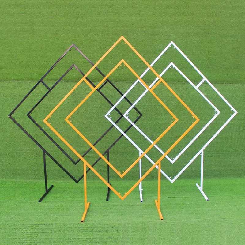Diamond Wedding Arch Metal Backdrop Stand Square Geometric Flower Frame Floral Background Decoration
Diamond Wedding Arch Metal Backdrop Stand Square Geometric Flower Frame Floral Background Decoration