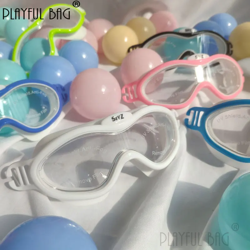 Playful bag Children's swimming goggles big frame for boys and girls waterproof anti-fog high-definition swimming goggles E111
Playful bag Children's swimming goggles big frame for boys and girls waterproof anti-fog high-definition swimming goggles E111