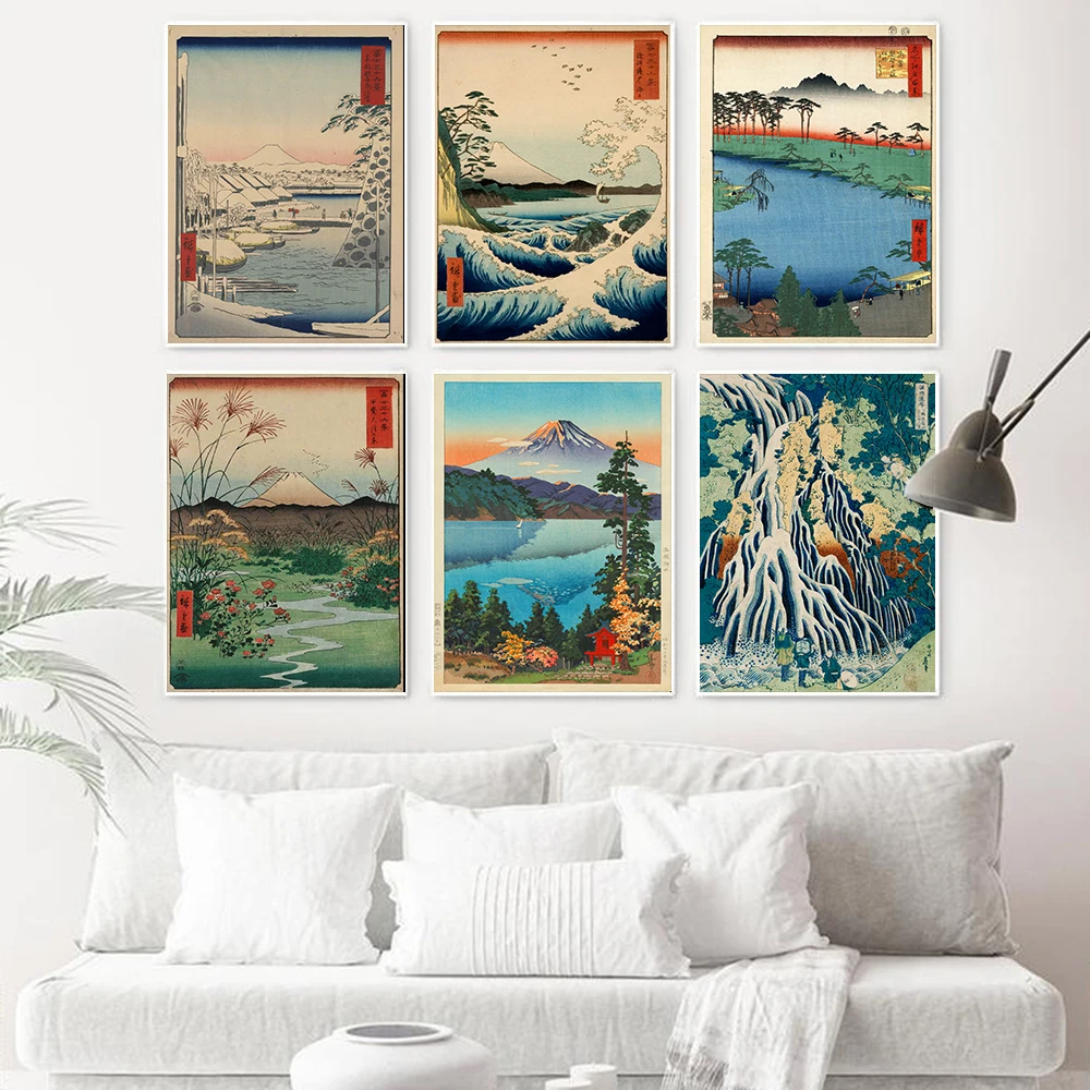Vintage Japanese Landscape Poster Prints Wave Kanagawa Art Canvas Painting Wall Pictures For Living Room Oriental Home Decor
Vintage Japanese Landscape Poster Prints Wave Kanagawa Art Canvas Painting Wall Pictures For Living Room Oriental Home Decor