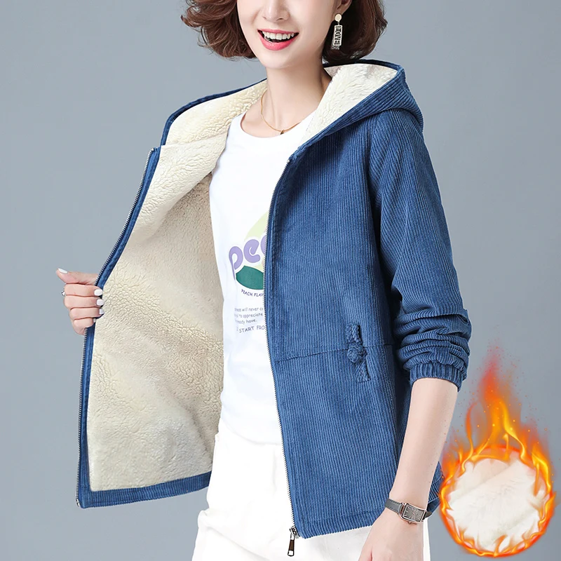 2020 New Autumn Korean Corduroy Women Jacket Korean Loose Women Short Hooded Outwear Plus size Casual Female Warm Thicken Coats
2020 New Autumn Korean Corduroy Women Jacket Korean Loose Women Short Hooded Outwear Plus size Casual Female Warm Thicken Coats