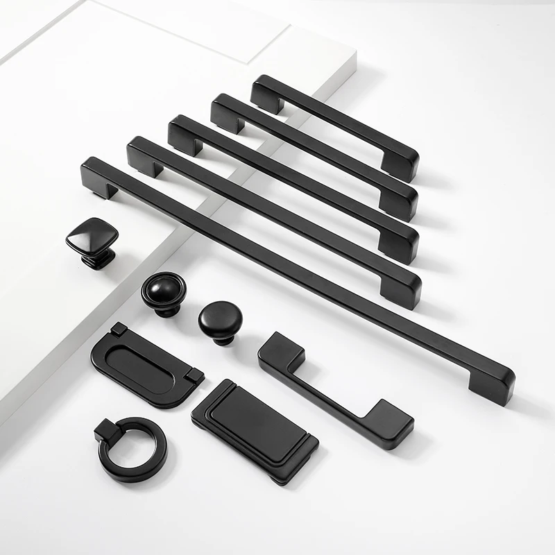 Solid Modern Simple Furniture Hardware Accessories Drawer Cabinet Door Handle American Black Wardrobe Single Hole Knobs
Solid Modern Simple Furniture Hardware Accessories Drawer Cabinet Door Handle American Black Wardrobe Single Hole Knobs