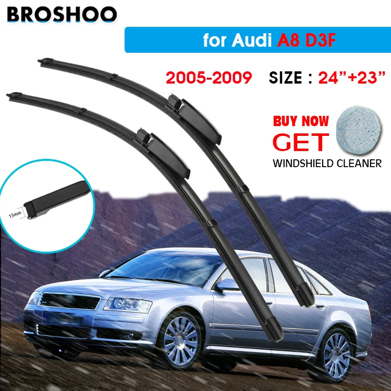 Car Wiper Blade For Audi A8 D3F 24"+23" 2005-2009 Auto Windscreen Windshield Wipers Blades Window Wash Fit Slider Arm
Car Wiper Blade For Audi A8 D3F 24"+23" 2005-2009 Auto Windscreen Windshield Wipers Blades Window Wash Fit Slider Arm