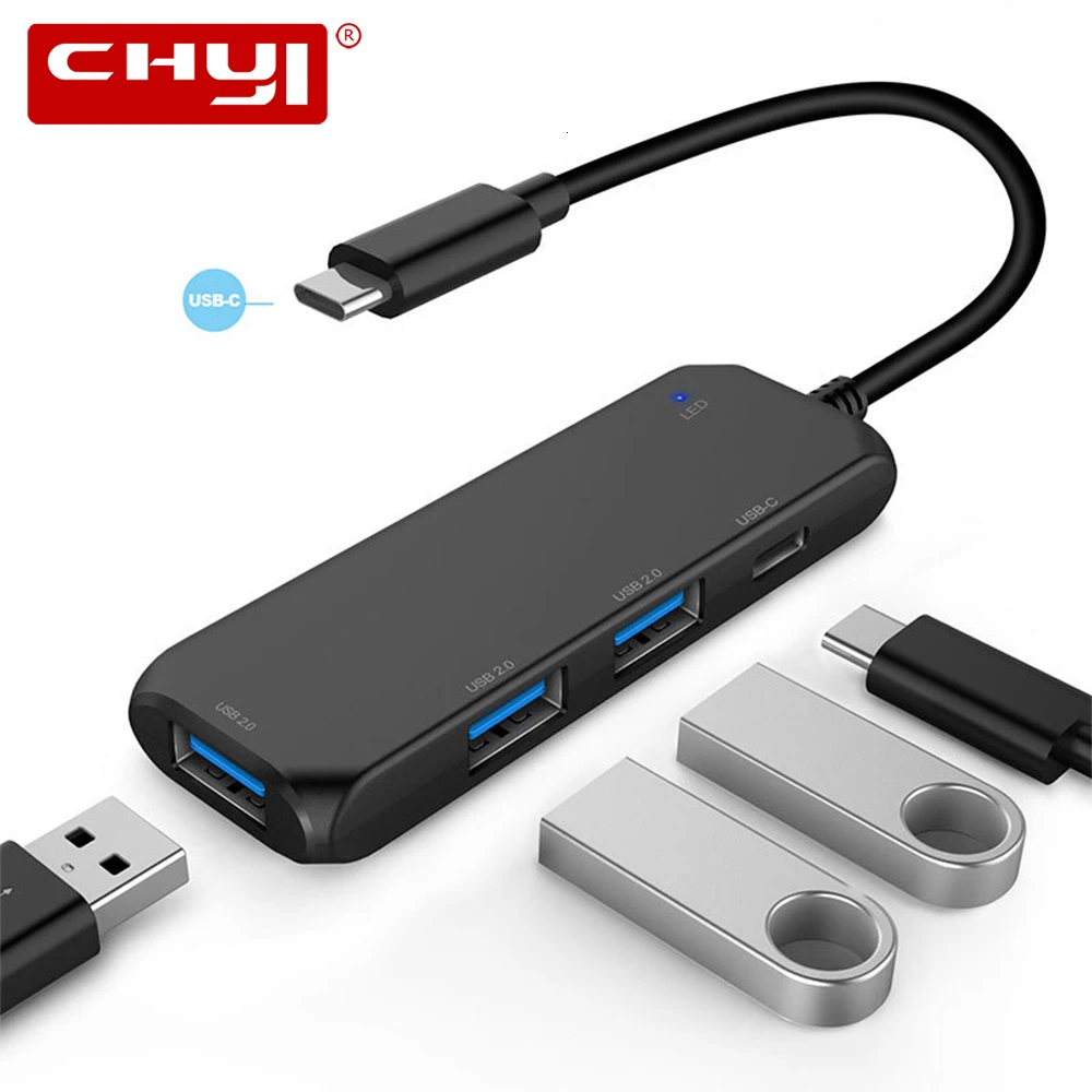 CHYI Multi Type C 3.1 Hub USB 2.0 3 Port High Speed USB C Hub USB Splitter For Macbook PC Computer Accessories
CHYI Multi Type C 3.1 Hub USB 2.0 3 Port High Speed USB C Hub USB Splitter For Macbook PC Computer Accessories