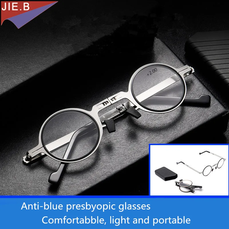 New Metal Round Folding Reading Glasses Men Blue Light Computer Eyewear Male Grade Glasses Narrow Eyeglasses Frame Gafas
New Metal Round Folding Reading Glasses Men Blue Light Computer Eyewear Male Grade Glasses Narrow Eyeglasses Frame Gafas