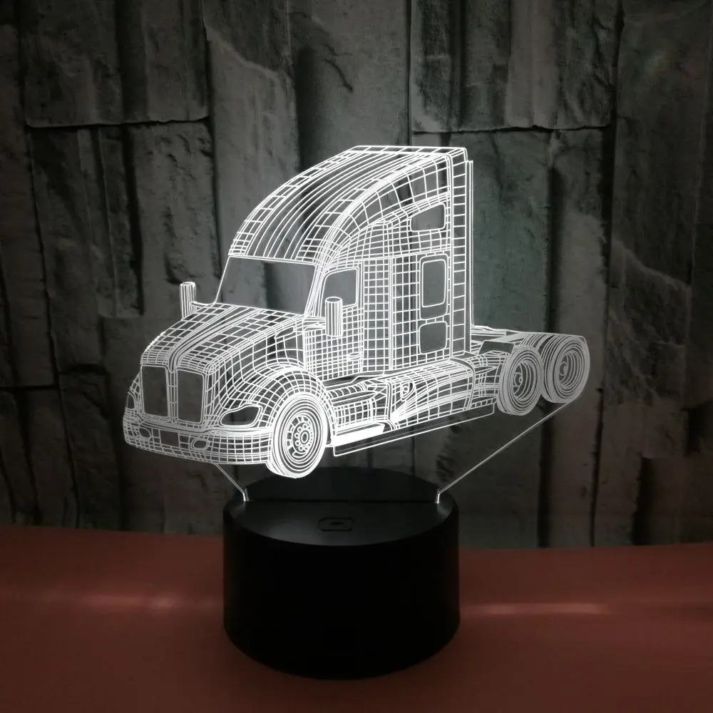 3D светодиодный RGB ночник для грузовика, 7 цветов, Настольный светильник, фигурки героев, рождественские игрушки для мальчиков и девочек
3D светодиодный RGB ночник для грузовика, 7 цветов, Настольный светильник, фигурки героев, рождественские игрушки для мальчиков и девочек