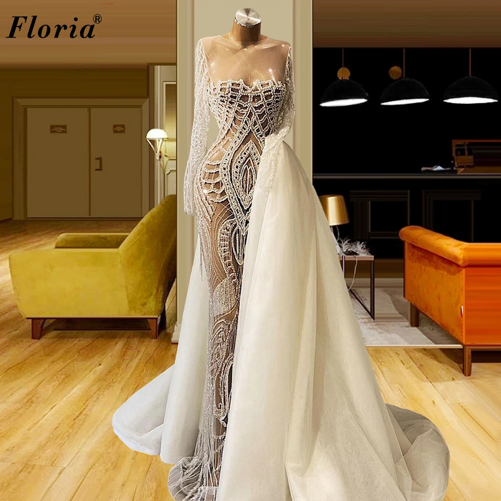 Plus Size Pearls Evening Dresses Long Sleeves Mermaid Evening Gowns For Women Vintage Prom Party Dresses Vestidos De Fiesta
Plus Size Pearls Evening Dresses Long Sleeves Mermaid Evening Gowns For Women Vintage Prom Party Dresses Vestidos De Fiesta