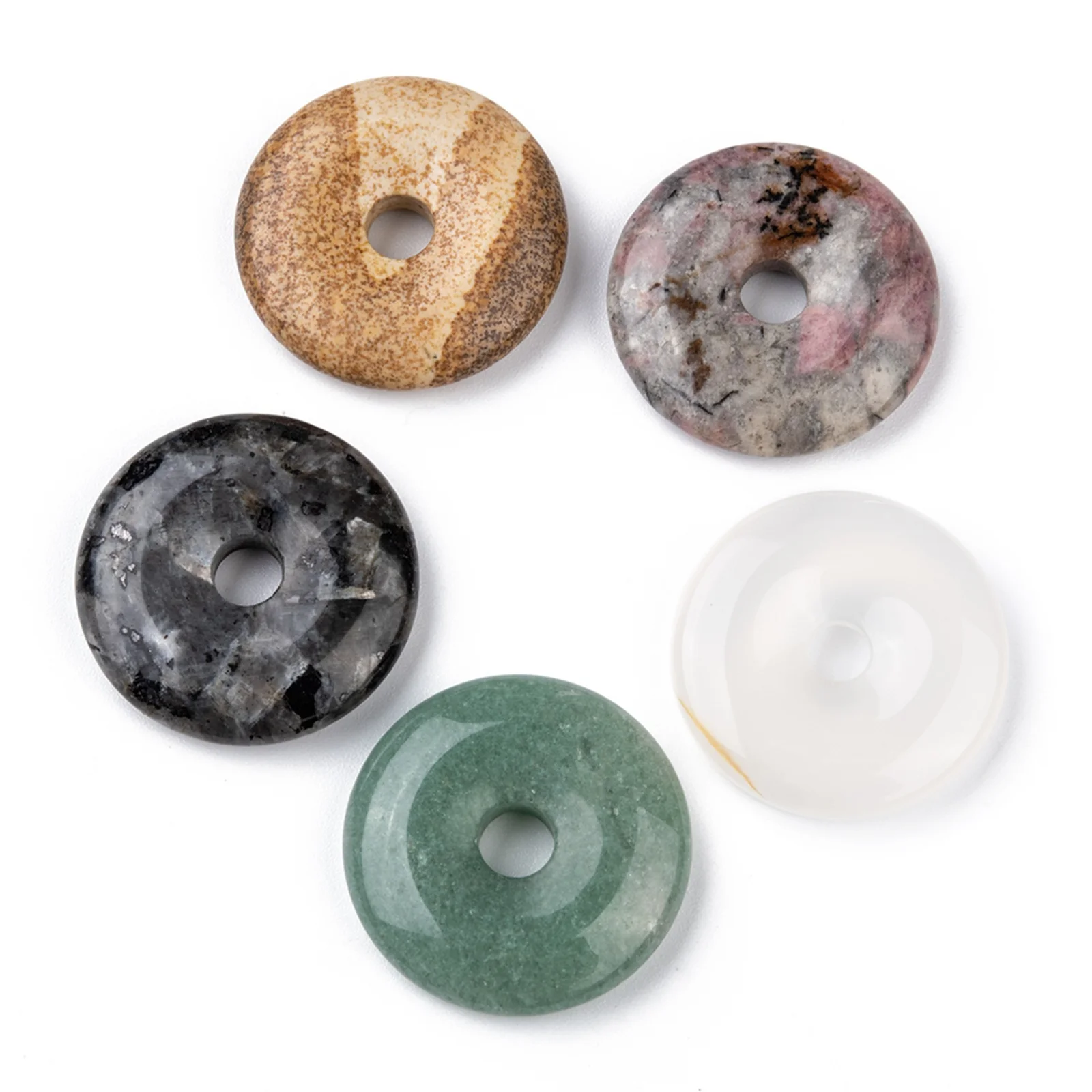 5pcs Natural Stone Tiger Eye Labradorites Rose Quartzs Agates Donut Charm Pendant for DIY Jewelry Making Necklace Accessories
5pcs Natural Stone Tiger Eye Labradorites Rose Quartzs Agates Donut Charm Pendant for DIY Jewelry Making Necklace Accessories