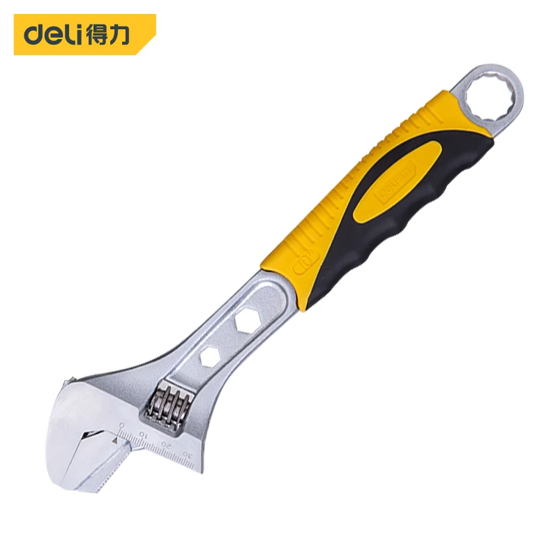 deli Large Opening Adjustable Spanner Universal Snap Grip Wrench Repair Hand Tool Clamp Body Equipp With Matching Hexagons Tool
deli Large Opening Adjustable Spanner Universal Snap Grip Wrench Repair Hand Tool Clamp Body Equipp With Matching Hexagons Tool