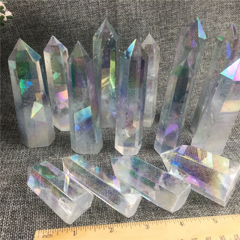 Aura Angel clear crystal stones wand point tower for healing quartz stone gift
Aura Angel clear crystal stones wand point tower for healing quartz stone gift