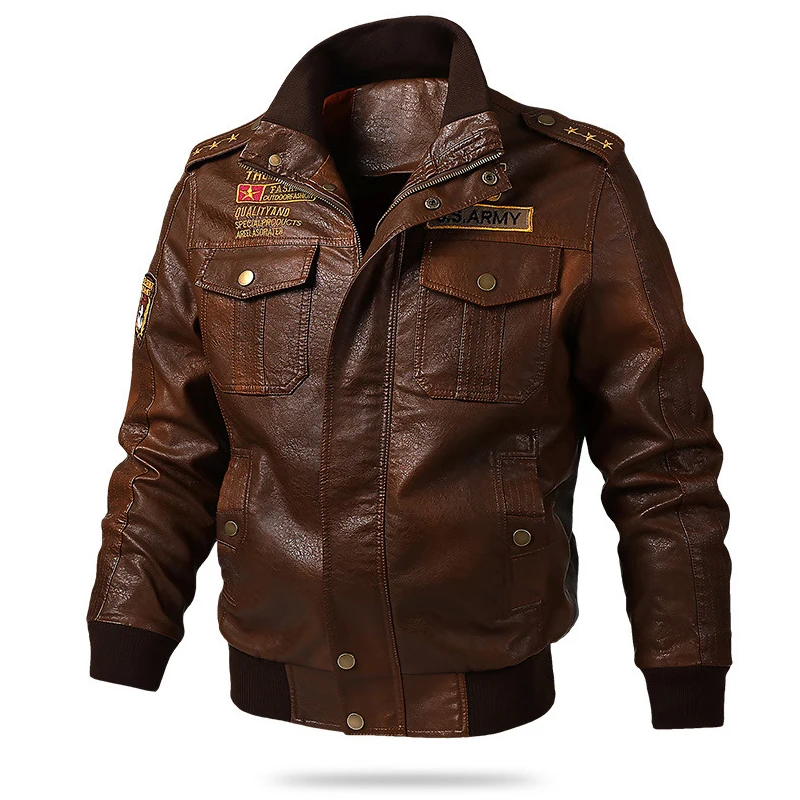 New Brand Leather Jacket Men Vintage Bomber Jacket Multi-pockets Plus Size M-5XL 6XL Spring Autumn Motorcycle Jacket Men
New Brand Leather Jacket Men Vintage Bomber Jacket Multi-pockets Plus Size M-5XL 6XL Spring Autumn Motorcycle Jacket Men