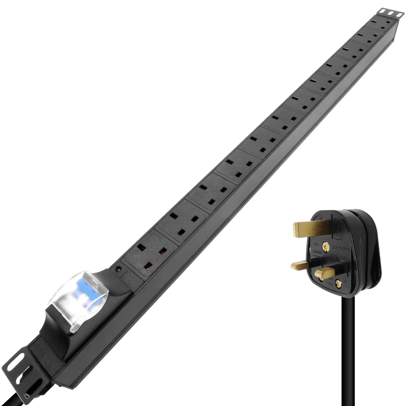 1U 12 Units British PDU Power Strip Universal UK Socket adapter Aluminum shell Air protection switch LED indication Security
1U 12 Units British PDU Power Strip Universal UK Socket adapter Aluminum shell Air protection switch LED indication Security
