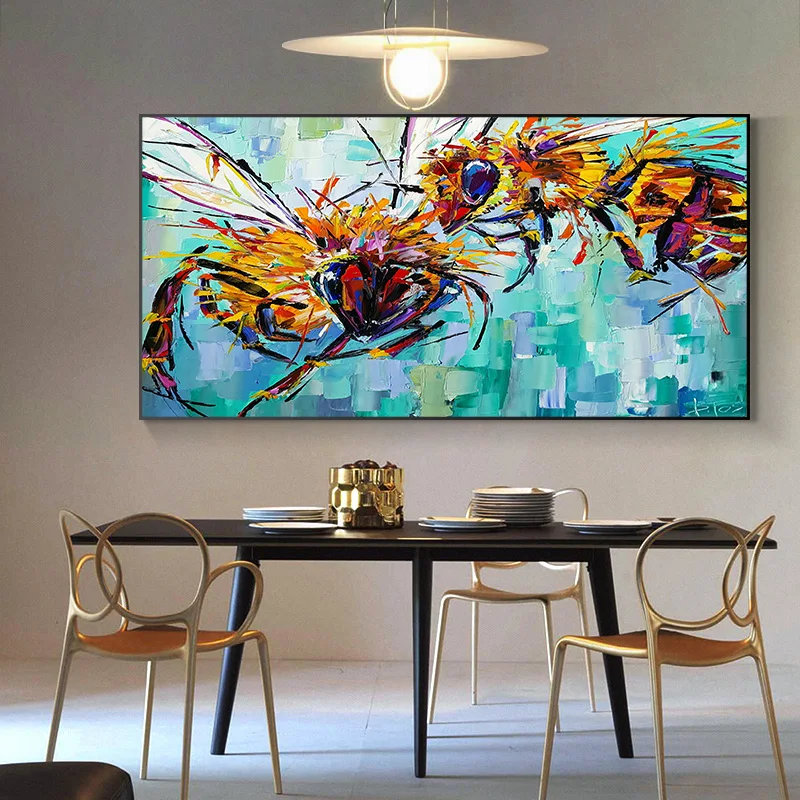 Two bees Oil Painting Canvas Art Painting Posters and Prints Cuadros Wall Art Picture for Living Room Home Deco
Two bees Oil Painting Canvas Art Painting Posters and Prints Cuadros Wall Art Picture for Living Room Home Deco