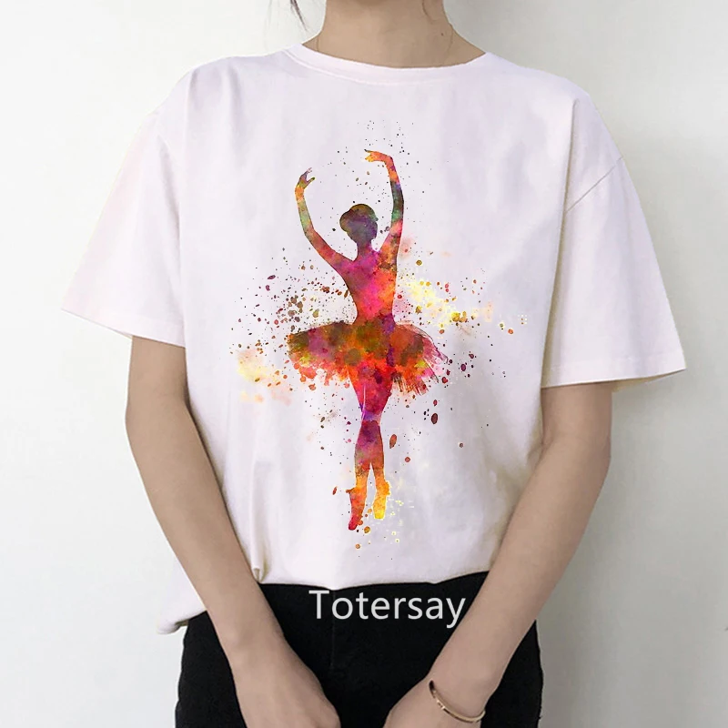 New Summer Style T Shirt Women Ballet Dance Girl Print T Shirt 90stshirt Aesthetic Clothes High Quality Girl Tee Top
New Summer Style T Shirt Women Ballet Dance Girl Print T Shirt 90stshirt Aesthetic Clothes High Quality Girl Tee Top