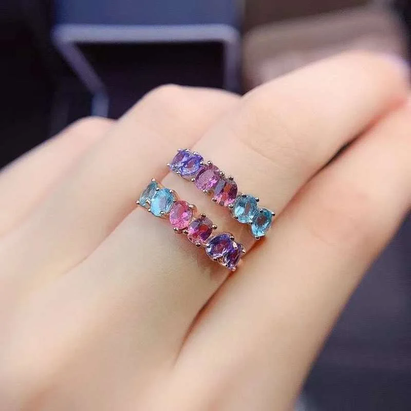 Sterling Silver Rings Jewerly Wedding Ring Rings for Women with Different Natural Gems 3*4mm
Sterling Silver Rings Jewerly Wedding Ring Rings for Women with Different Natural Gems 3*4mm