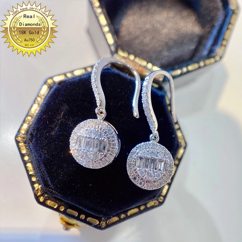 100% Au750 18k white gold Natural diamond all use 0.4ct earring Jewellery D-006
100% Au750 18k white gold Natural diamond all use 0.4ct earring Jewellery D-006