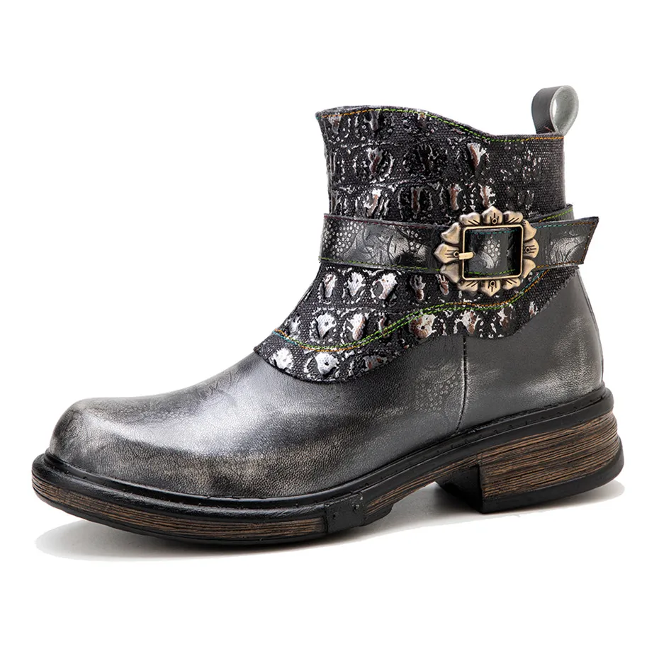 Women Retro Style Casual Outdoor Short Boots Shoes For Woman Buckle Ankle Boots Stitching Color Block Comfy Zipper Square Heels
Women Retro Style Casual Outdoor Short Boots Shoes For Woman Buckle Ankle Boots Stitching Color Block Comfy Zipper Square Heels