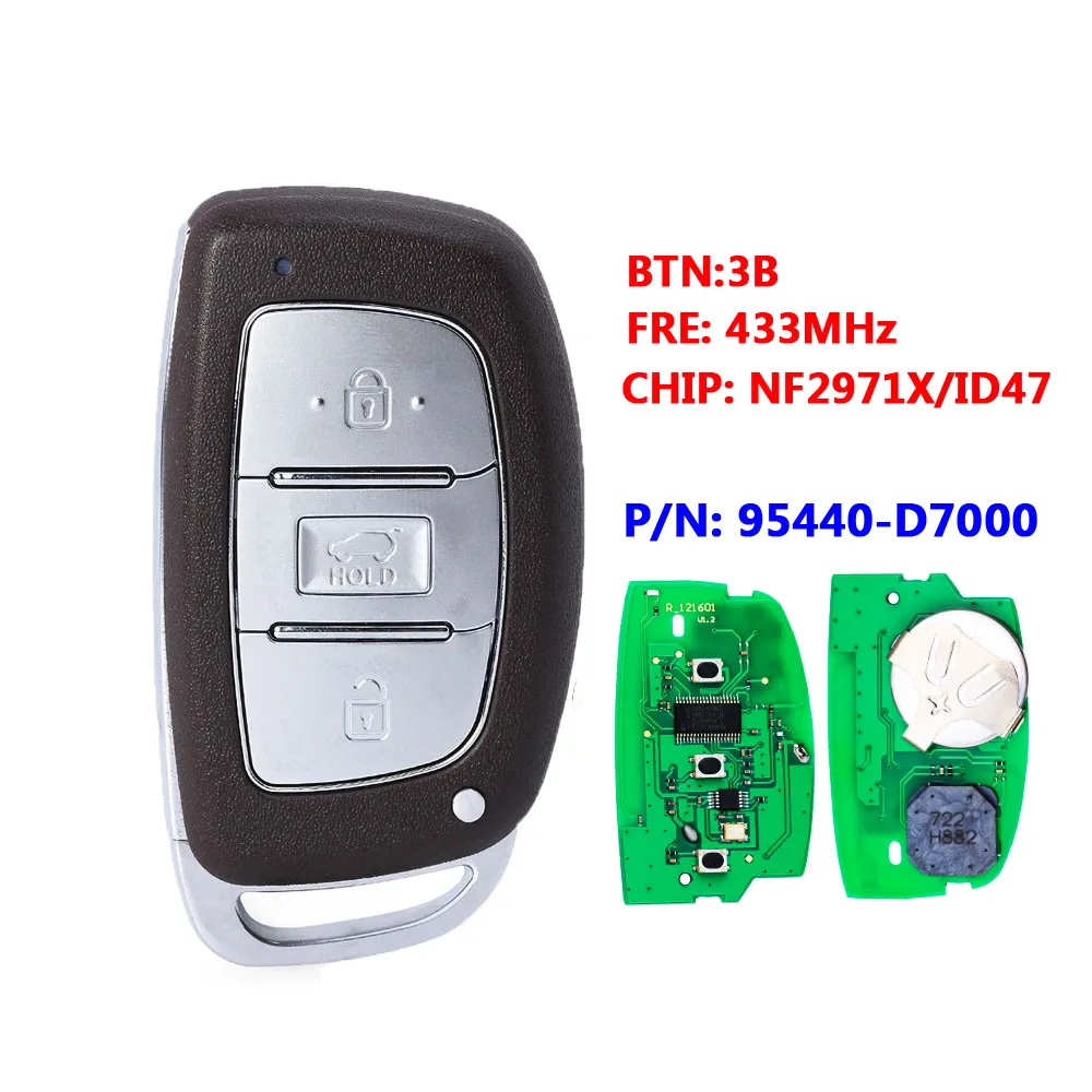 XNRKEY FSK 433,92 МГц ID47 умная фотосессия 3 кнопки для Hyundai Tucson 2019 P/N: 95440-D7000
XNRKEY FSK 433,92 МГц ID47 умная фотосессия 3 кнопки для Hyundai Tucson 2019 P/N: 95440-D7000