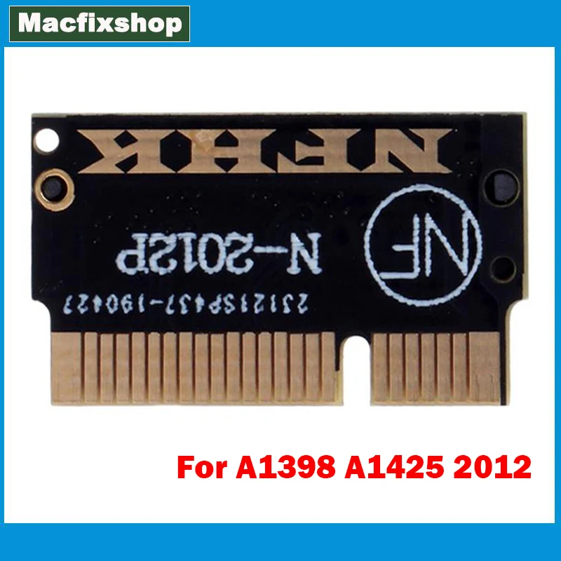 Ноутбук для Macbook Pro Retina 13 "15" A1398 A1425 M.2 NGFF SSD адаптер карты конвертера 2012 год
Ноутбук для Macbook Pro Retina 13 "15" A1398 A1425 M.2 NGFF SSD адаптер карты конвертера 2012 год