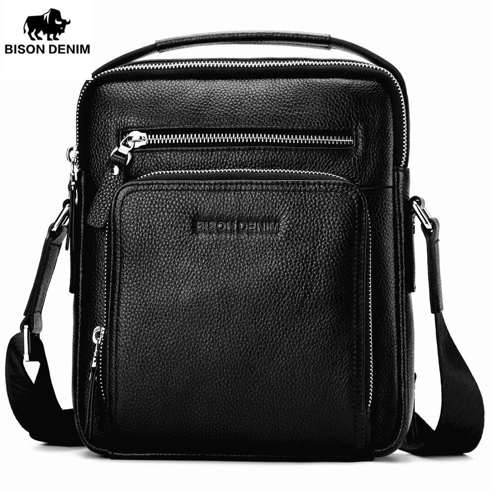 BISON DENIM fashion luxury men bag genuine leather handbag shoulder bags business male brand messenger bag
BISON DENIM fashion luxury men bag genuine leather handbag shoulder bags business male brand messenger bag