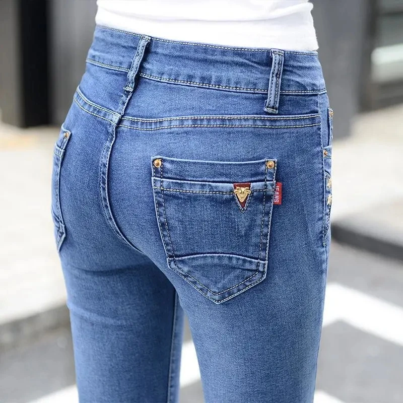 Stretch Jeans Female Spring Autumn High Waist Jeans Women Pant Slim Korean Pencil Pants Feet Denim Pants Trousers Female Zipper
Stretch Jeans Female Spring Autumn High Waist Jeans Women Pant Slim Korean Pencil Pants Feet Denim Pants Trousers Female Zipper