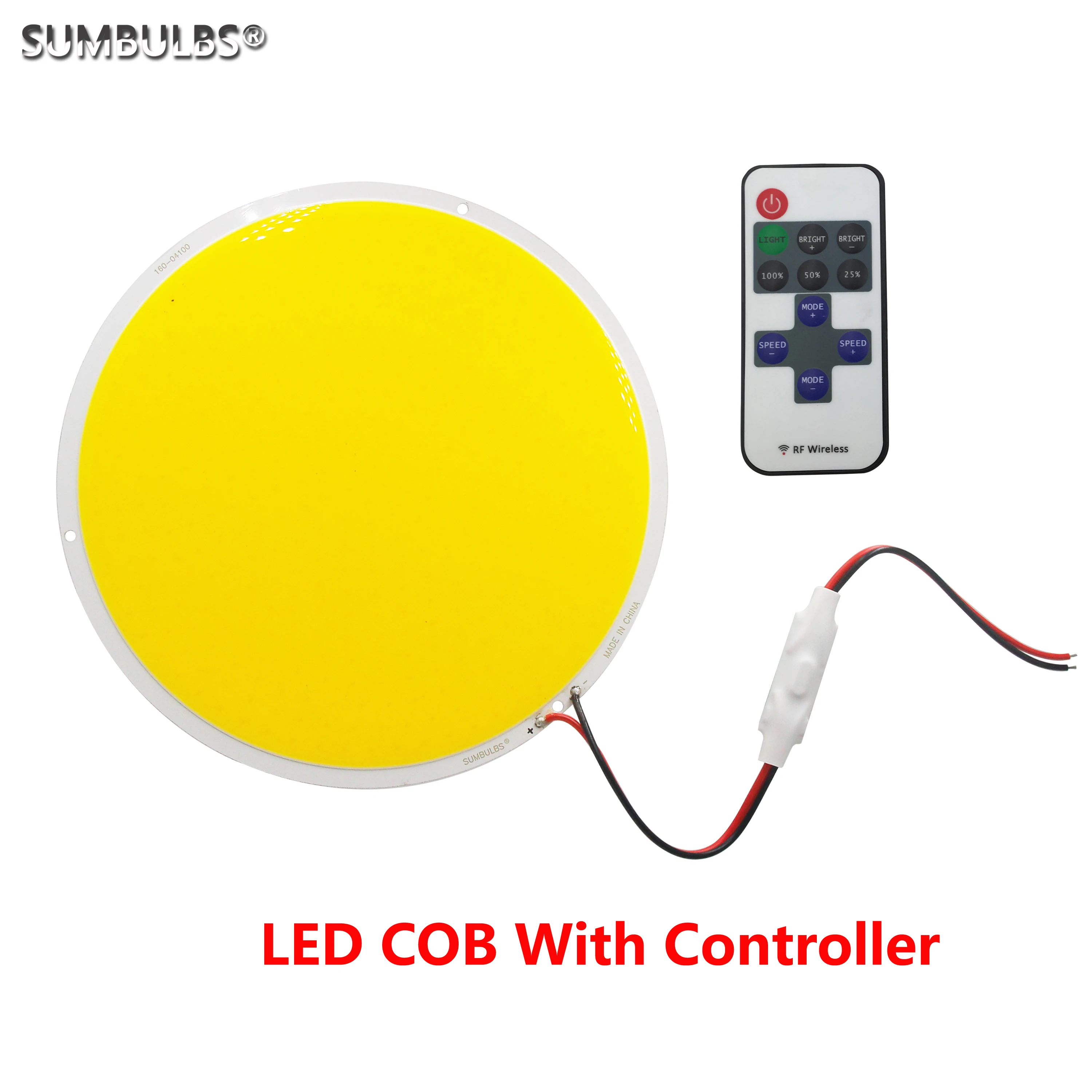 SUMBULBS Diameter 160mm Circular DC 12V LED COB Light Source Dimmable Round Super Bright LED With Dimmer Remote Controller
SUMBULBS Diameter 160mm Circular DC 12V LED COB Light Source Dimmable Round Super Bright LED With Dimmer Remote Controller